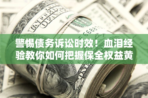 武汉警惕债务诉讼时效！血泪经验教你如何把握保全权益黄金期