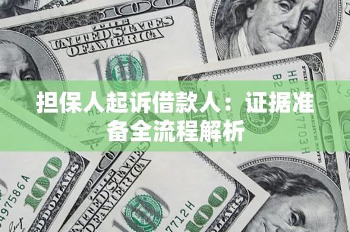 武汉担保人起诉借款人：证据准备全流程解析