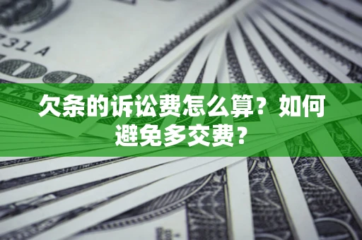 武汉欠条的诉讼费怎么算？如何避免多交费？
