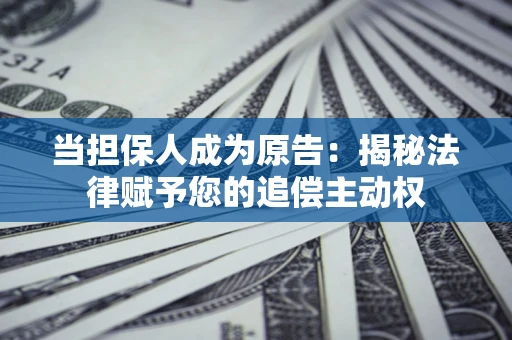 武汉当担保人成为原告:揭秘法律赋予您的追偿主动权 武汉当担保人成为原告:揭秘法律赋予您的追偿主动权